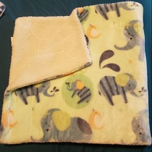 Mon Lapin Elephant Print Baby Blanket